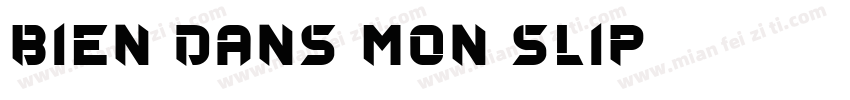 Bien dans mon Slip字体转换